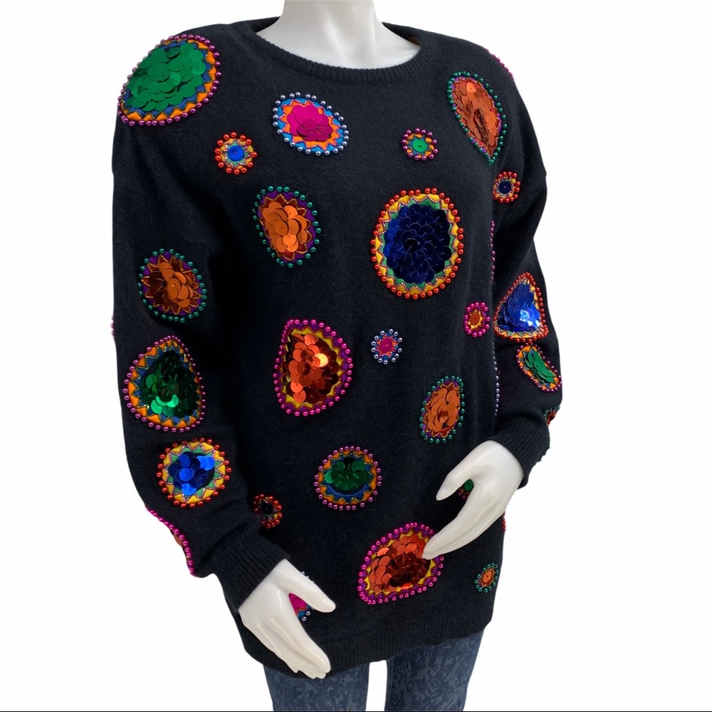 Vintage Lambs Wool & Angora Rabbit Hair Blend Sweater